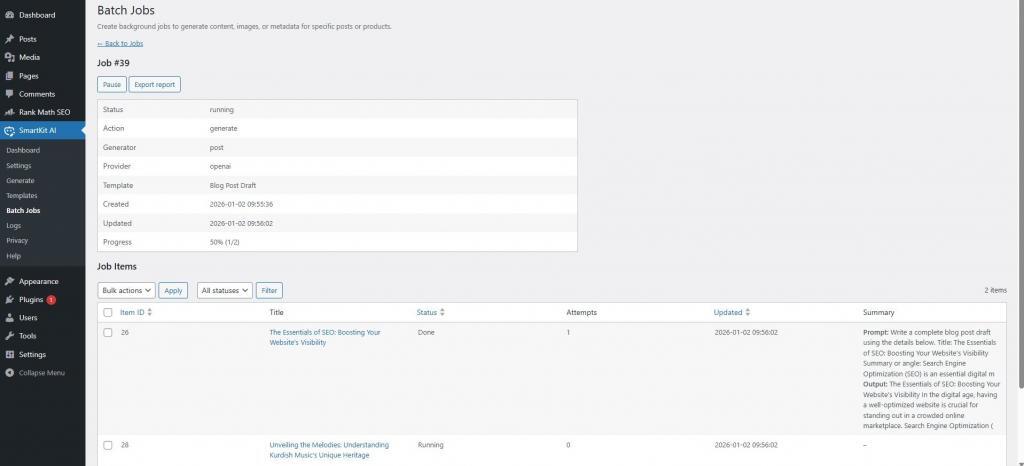 Batch Job Processing: SmartKit AI