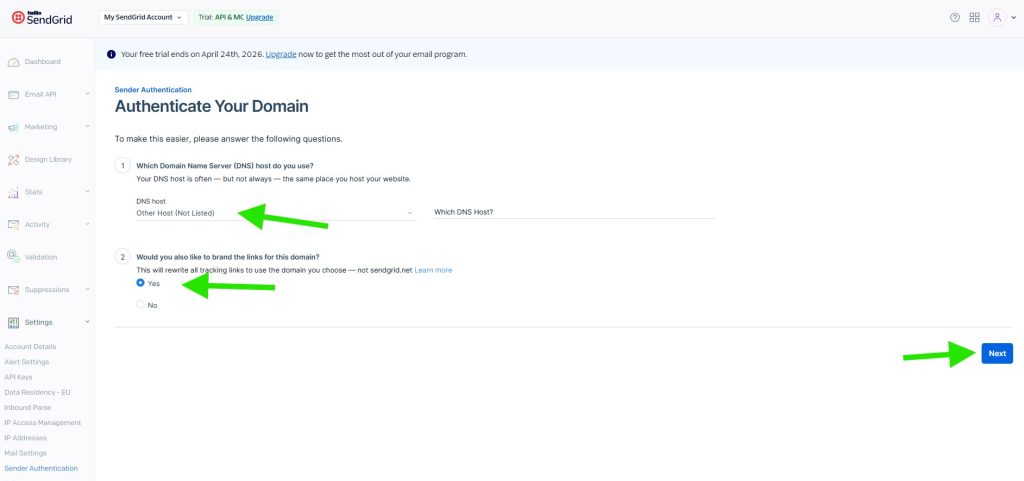 006 sendgrid domain authentication st2 - CodeMaster Hub