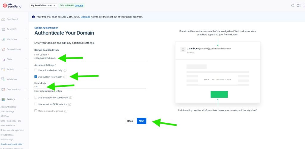 007 sendgrid domain authentication st3 - CodeMaster Hub