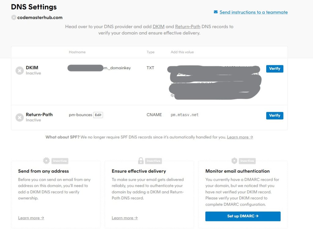 008 deliverykitsmtp postmark setup dns records - CodeMaster Hub