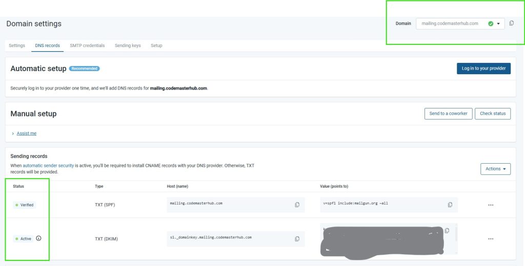 009 deliverykitsmtp mailgun smtp setup domain verifided status - CodeMaster Hub