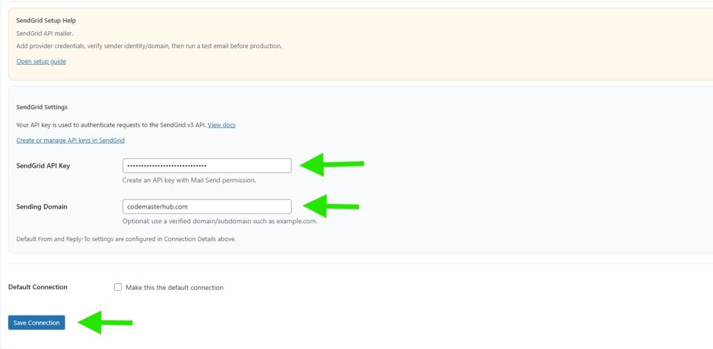 013 deliverykitsmtp enter sendgrid api - CodeMaster Hub