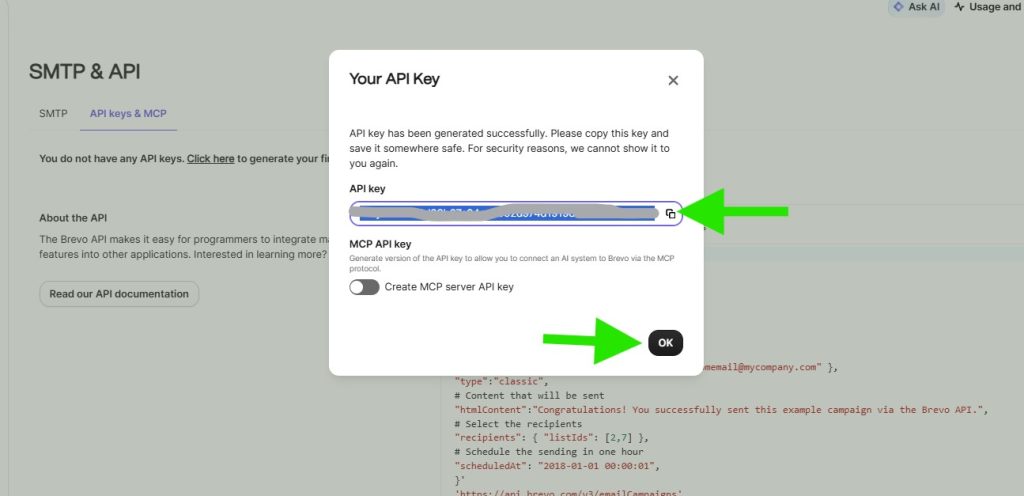 brevo copy api - CodeMaster Hub