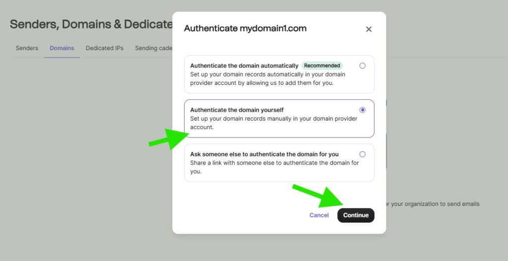 brevo domain authenticate popup - CodeMaster Hub