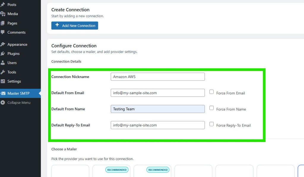 deliverykitsmtp aws config connection - CodeMaster Hub
