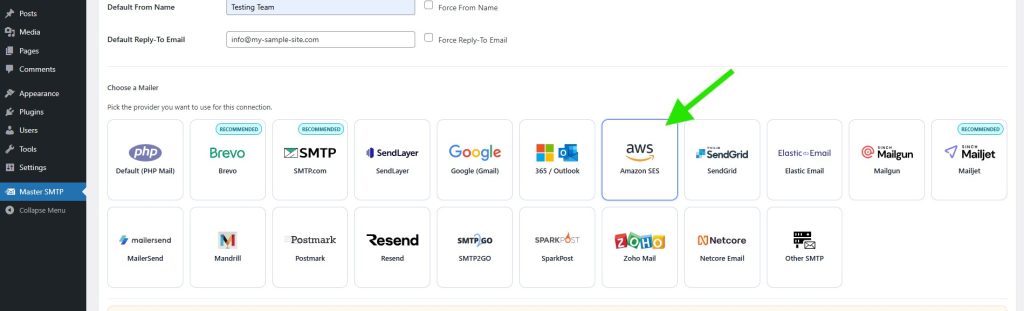 deliverykitsmtp aws select amazon - CodeMaster Hub