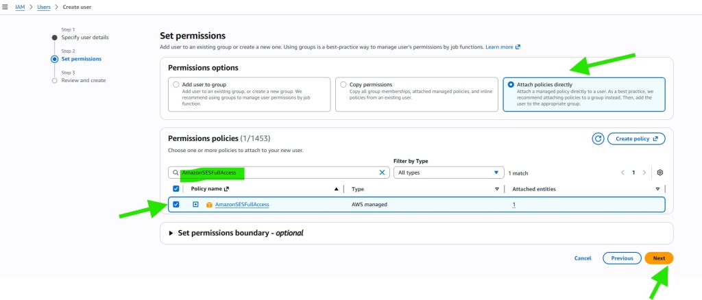 deliverykitsmtp aws set permissions - CodeMaster Hub