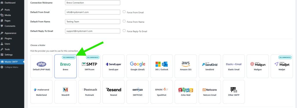 deliverykitsmtp select brevo - CodeMaster Hub