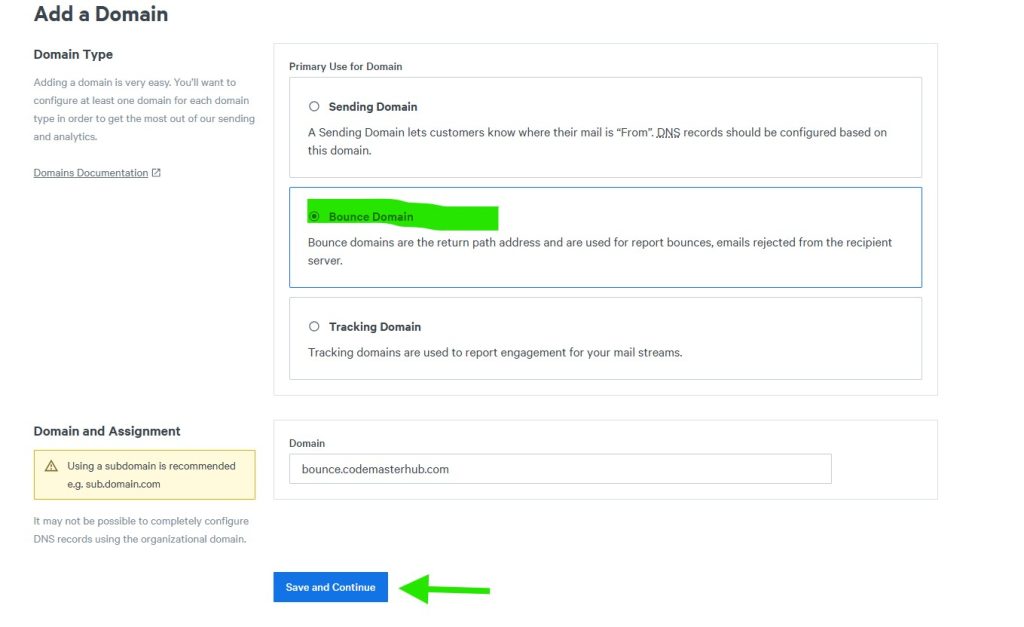 007 deliverykitsmtp sparkpost smtp setup create add bounce domain st2 - CodeMaster Hub