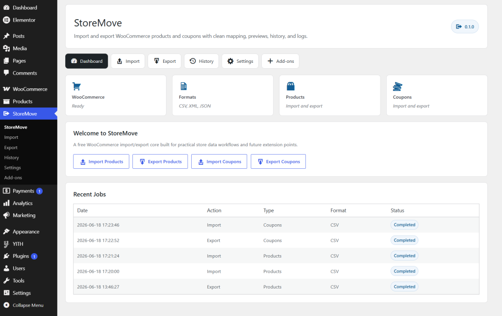 StoreMove Dashboard