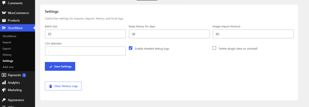 storemove settings - CodeMaster Hub