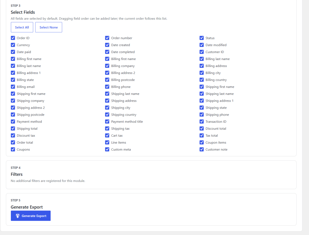 orders import export add on for storemove export fields - CodeMaster Hub